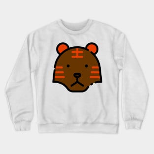 Brown Grizzly Bear Tribal Orange Crewneck Sweatshirt